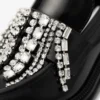 Mocasini Tylor 60 din piele de vițel moale, negri, cu candelabru de cristal Mocasini Tylor 60 din piele de vițel moale, negri, cu candelabru de cristal