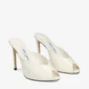 Mule Brigitte 100 din piele lăcuită de culoare latte Mule Brigitte 100 din piele lăcuită de culoare latte