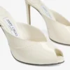 Mule Brigitte 100 din piele lăcuită de culoare latte Mule Brigitte 100 din piele lăcuită de culoare latte