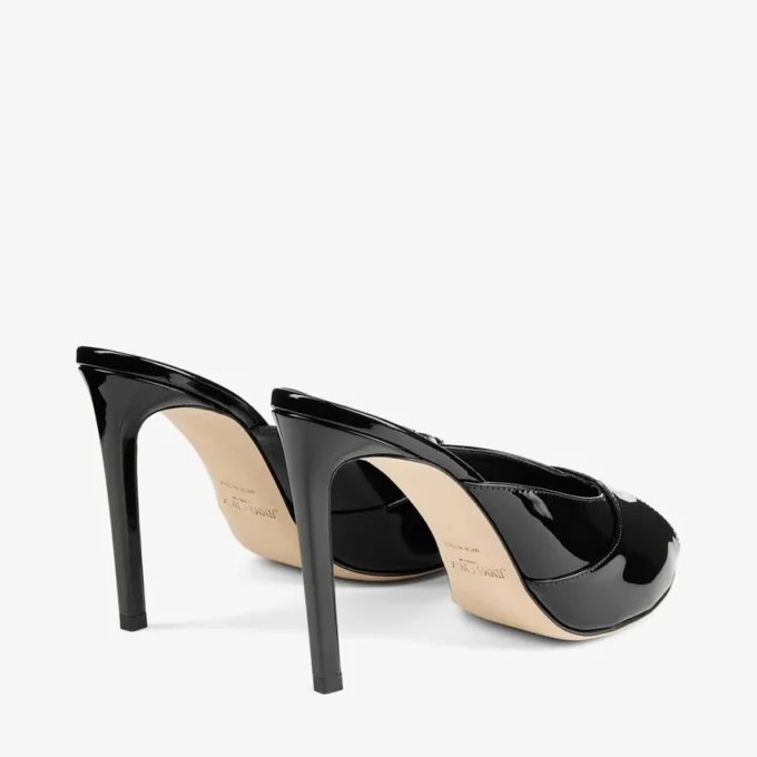 Mule Brigitte 100 din piele lăcuită neagră Mule Brigitte 100 din piele lăcuită neagră