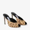 Mule Brigitte 100 Mule din piele de ponei cu imprimeu leopard natural Mule Brigitte 100 Mule din piele de ponei cu imprimeu leopard natural