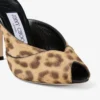 Mule Brigitte 100 Mule din piele de ponei cu imprimeu leopard natural Mule Brigitte 100 Mule din piele de ponei cu imprimeu leopard natural