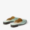 Mule din piele nubuc de culoare mentă Mule din piele nubuc de culoare mentă