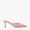 Mule Vivi 65 din piele de struț roz Mule Vivi 65 din piele de struț roz