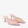 Mule Vivi 65 din piele de struț roz Mule Vivi 65 din piele de struț roz