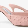 Mule Vivi 65 din piele de struț roz Mule Vivi 65 din piele de struț roz