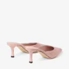 Mule Vivi 65 din piele de struț roz Mule Vivi 65 din piele de struț roz