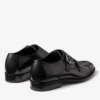 Încălțăminte Finnion Monkstrap din piele neagră periată