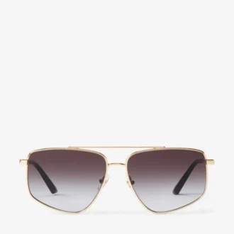 Ochelari de soare Alyssa Aviator auriu pal