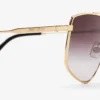 Ochelari de soare Alyssa Aviator auriu pal