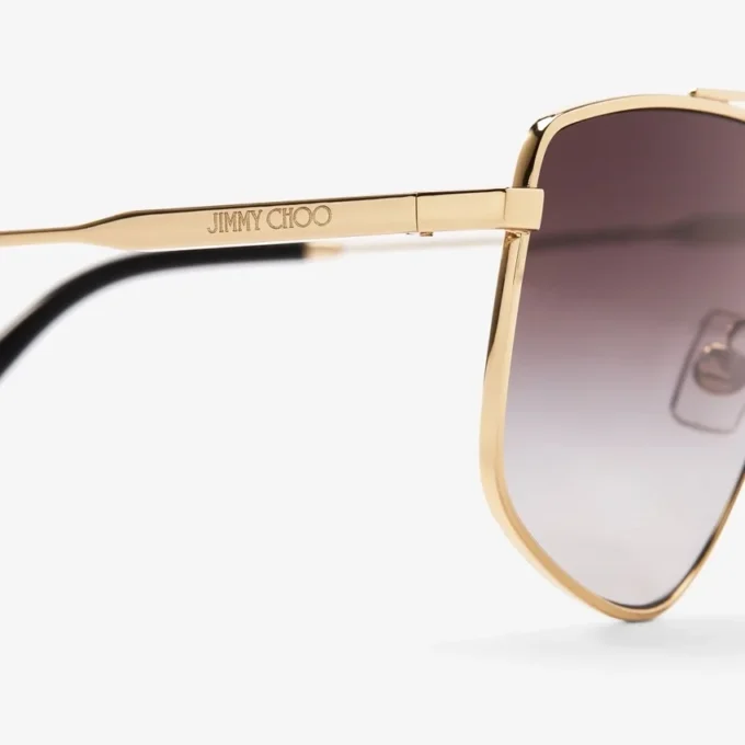 Ochelari de soare Alyssa Aviator auriu pal