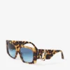 Ochelari de soare Ariana cu ramă pătrată, galben Havana Ochelari de soare Ariana cu ramă pătrată, galben Havana