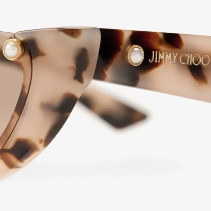 Ochelari de soare Beth Pink Havana Cat Eye