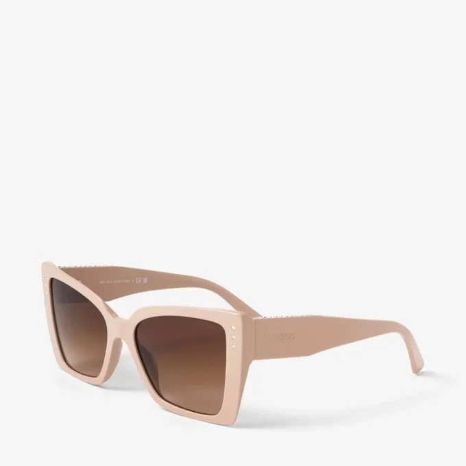 Ochelari de soare cu ramă tip fluture Lorea Beige