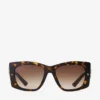 Ochelari de soare Gabi cu rame tip fluture din acetat Havana și maro degradat Ochelari de soare Gabi cu rame tip fluture din acetat Havana și maro degradat