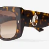 Ochelari de soare Gabi cu rame tip fluture din acetat Havana și maro degradat Ochelari de soare Gabi cu rame tip fluture din acetat Havana și maro degradat