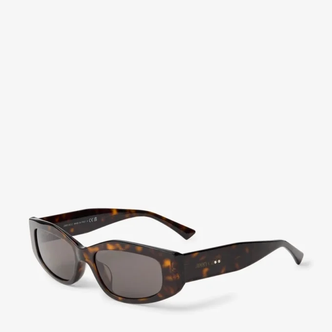 Ochelari de soare geometrici Uma maro închis Havana Ochelari de soare geometrici Uma maro închis Havana