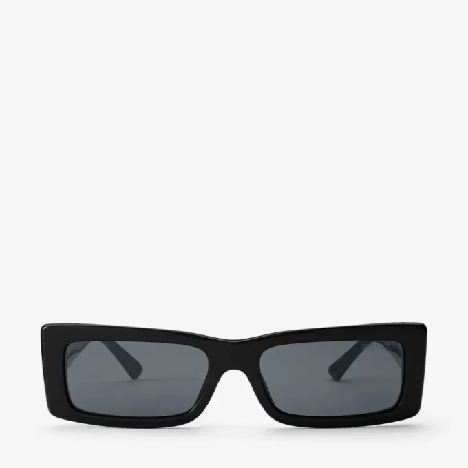 Ochelari de soare Lennon negri, dreptunghiulari Ochelari de soare Lennon negri, dreptunghiulari