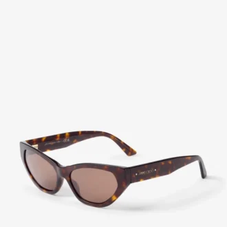 Ochelari de soare Leyla maro Havana, model „ochi de pisică”