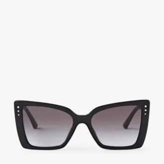 Ochelari de soare Lorea cu ramă în formă de fluture negru