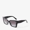 Ochelari de soare Lorea cu ramă în formă de fluture negru Ochelari de soare Lorea cu ramă în formă de fluture negru