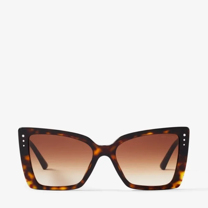 Ochelari de soare Lorea cu ramă tip fluture, maro Havana Ochelari de soare Lorea cu ramă tip fluture, maro Havana