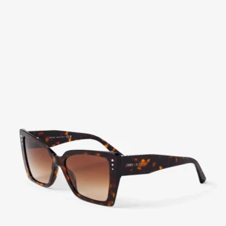 Ochelari de soare Lorea cu ramă tip fluture, maro Havana