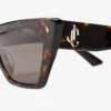 Ochelari de soare Lou Havana și maro închis din acetat, cu formă de ochi de pisică Ochelari de soare Lou Havana și maro închis din acetat, cu formă de ochi de pisică