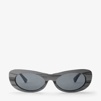 Ochelari de soare ovali cu dungi negre Danny