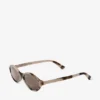 Ochelari de soare ovali Marais din acetat Chai Havana și maro închis Ochelari de soare ovali Marais din acetat Chai Havana și maro închis