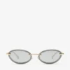 Ochelari de soare ovali Zina Pale Gold