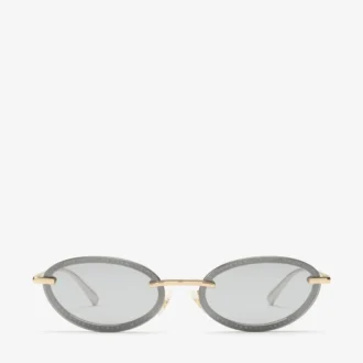 Ochelari de soare ovali Zina Pale Gold