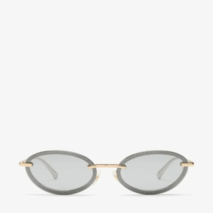 Ochelari de soare ovali Zina Pale Gold