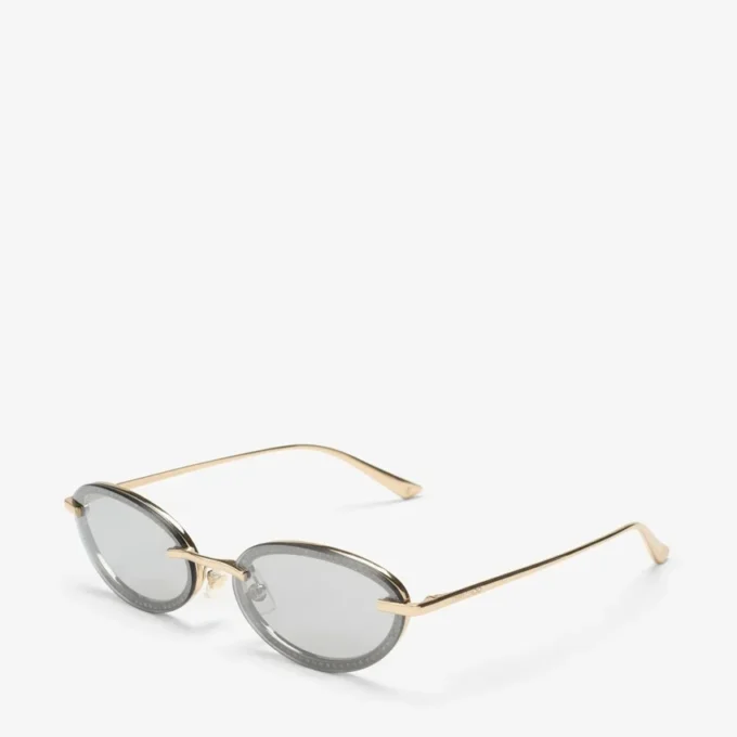 Ochelari de soare ovali Zina Pale Gold