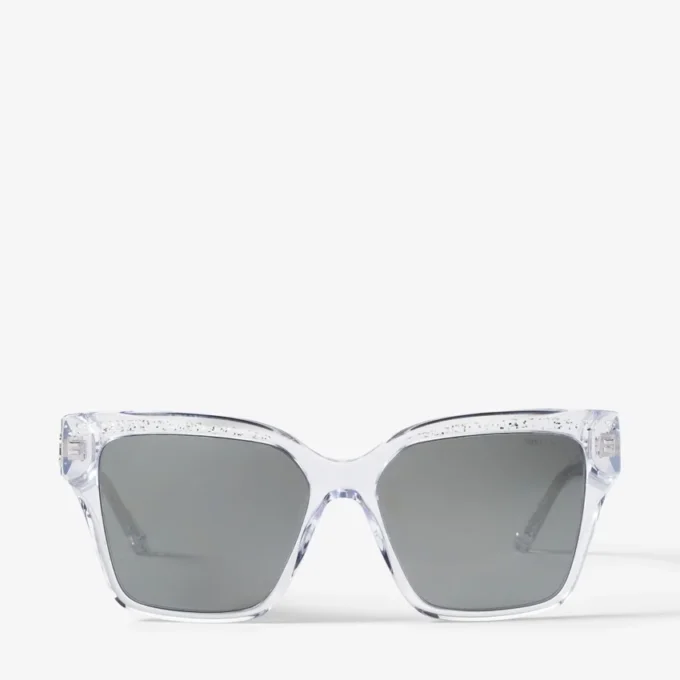Ochelari de soare pătrați Giava cu sclipici de cristal Ochelari de soare pătrați Giava cu sclipici de cristal