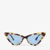 Ochelari de soare Sol galben Havana în formă de ochi de pisică Ochelari de soare Sol galben Havana în formă de ochi de pisică