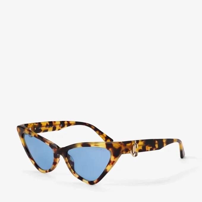 Ochelari de soare Sol galben Havana în formă de ochi de pisică Ochelari de soare Sol galben Havana în formă de ochi de pisică