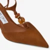 Pantofi cu baretă din piele de căprioară Lauri 50, de culoare maro deschis, cu mărgele Pantofi cu baretă din piele de căprioară Lauri 50, de culoare maro deschis, cu mărgele
