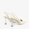 Pantofi cu baretă din piele lăcuită Amita 85 Latte