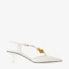 Pantofi cu baretă din piele nappa Lauri 50 Latte Mix, cu mărgele