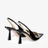 Pantofi cu baretă din piele nappa lăcuită neagră Amita 85 Pantofi cu baretă din piele nappa lăcuită neagră Amita 85