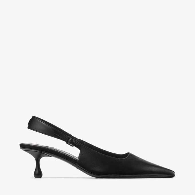 Pantofi cu baretă din piele nappa neagră Amel 50 Pantofi cu baretă din piele nappa neagră Amel 50