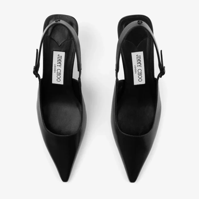 Pantofi cu baretă din piele nappa neagră Amel 50 Pantofi cu baretă din piele nappa neagră Amel 50