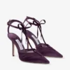 Pantofi cu toc Afia Mesh 100 Winter Bloom din satin și tul drapat