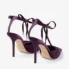 Pantofi cu toc Afia Mesh 100 Winter Bloom din satin și tul drapat
