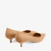 Pantofi cu toc Amelia 35 din piele de căprioară de culoare caramel