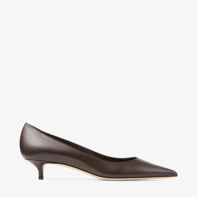 Pantofi cu toc Amelia 35 din piele de vițel ciocolatie Pantofi cu toc Amelia 35 din piele de vițel ciocolatie