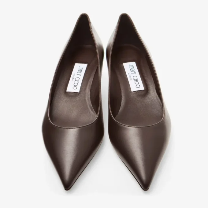 Pantofi cu toc Amelia 35 din piele de vițel ciocolatie Pantofi cu toc Amelia 35 din piele de vițel ciocolatie