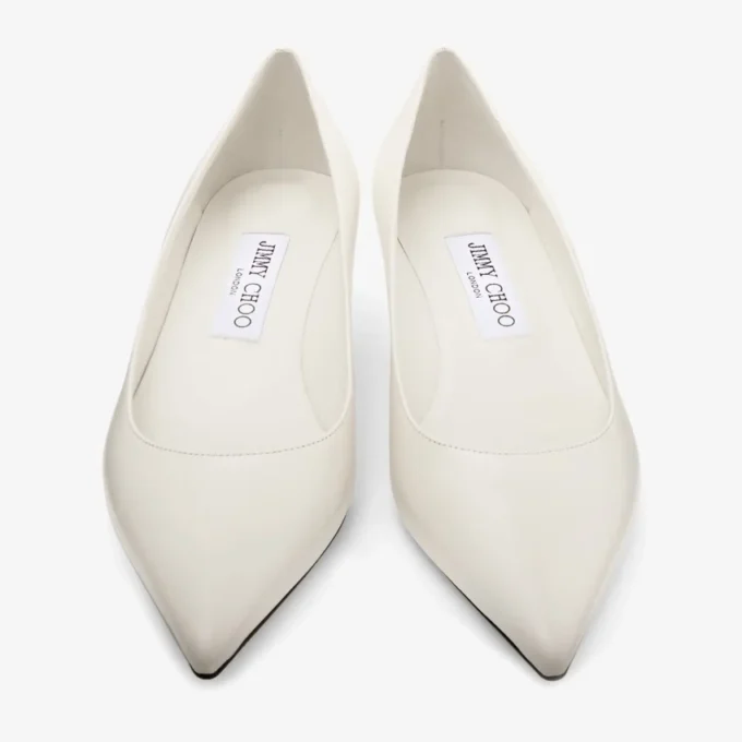 Pantofi cu toc Amelia 35 din piele de vițel, culoare Latte