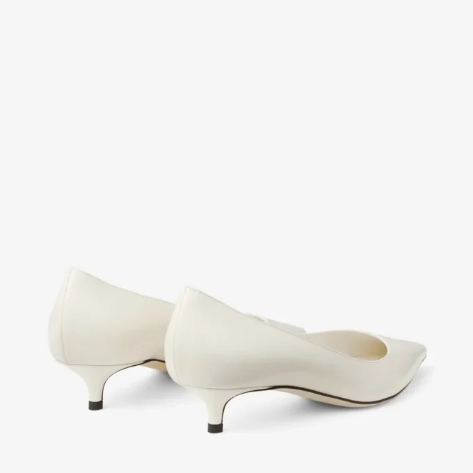 Pantofi cu toc Amelia 35 din piele de vițel, culoare Latte
